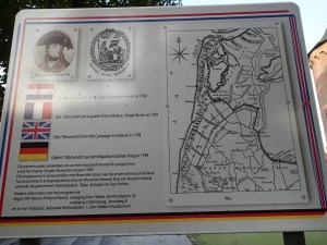 Plaque commemorating the 1799 Helder expedition in Schagen