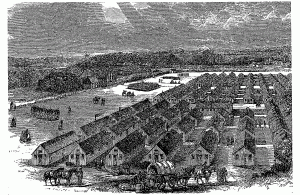 Colchester Barracks in the mid 19th century, from http://www.british-history.ac.uk/vch/essex/vol9/pp251-255